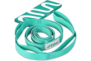 Trideer Upgraded Designed Stretching Strap: 10-Loop Yoga Strap with Instructional Guide for...