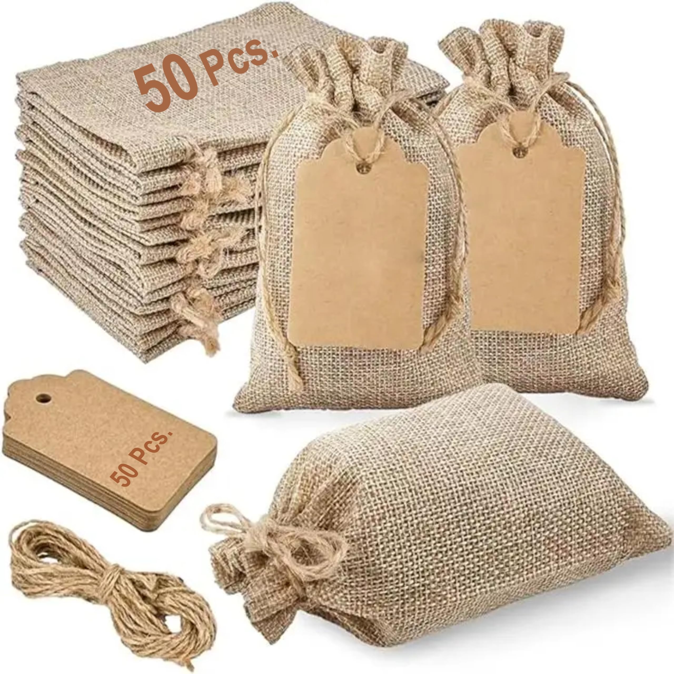 Swastikart Pack of 50 (10x14 CM) Shagun Jute Jute pouch Shadhi Marriage Gift Potli Pouch Bags Eco-Friendly Bags for Cosmetics, Jewelry, and Gifts-image-46