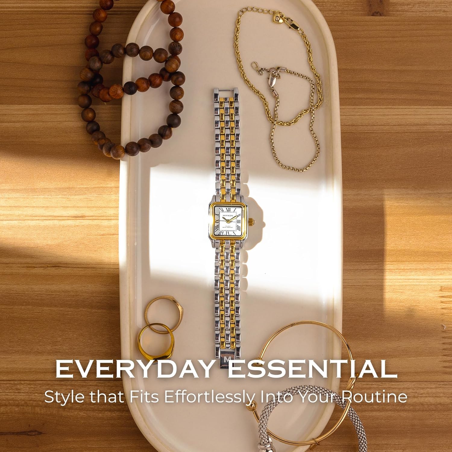 Miykon Dainty Watches for Women, Vintage Small Face Square Womens Watch, Classic Luxury Style Bracelet Watch for Petite Thin Wrists, Cute & Unique Japanese Quartz, Waterproof to 100ft - Image 4