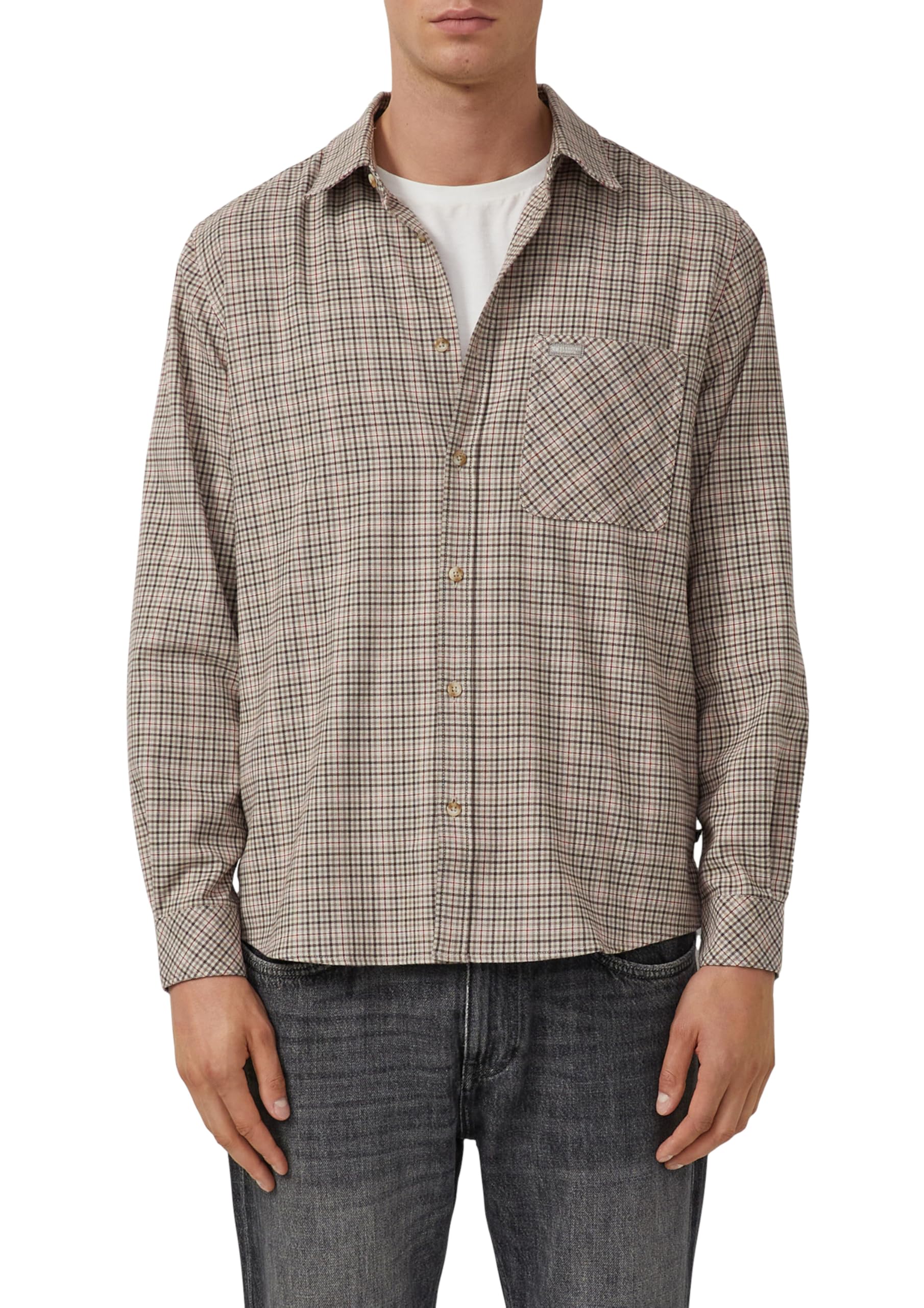 s.Oliver Regular Fit: Kariertes Hemd aus Flanell