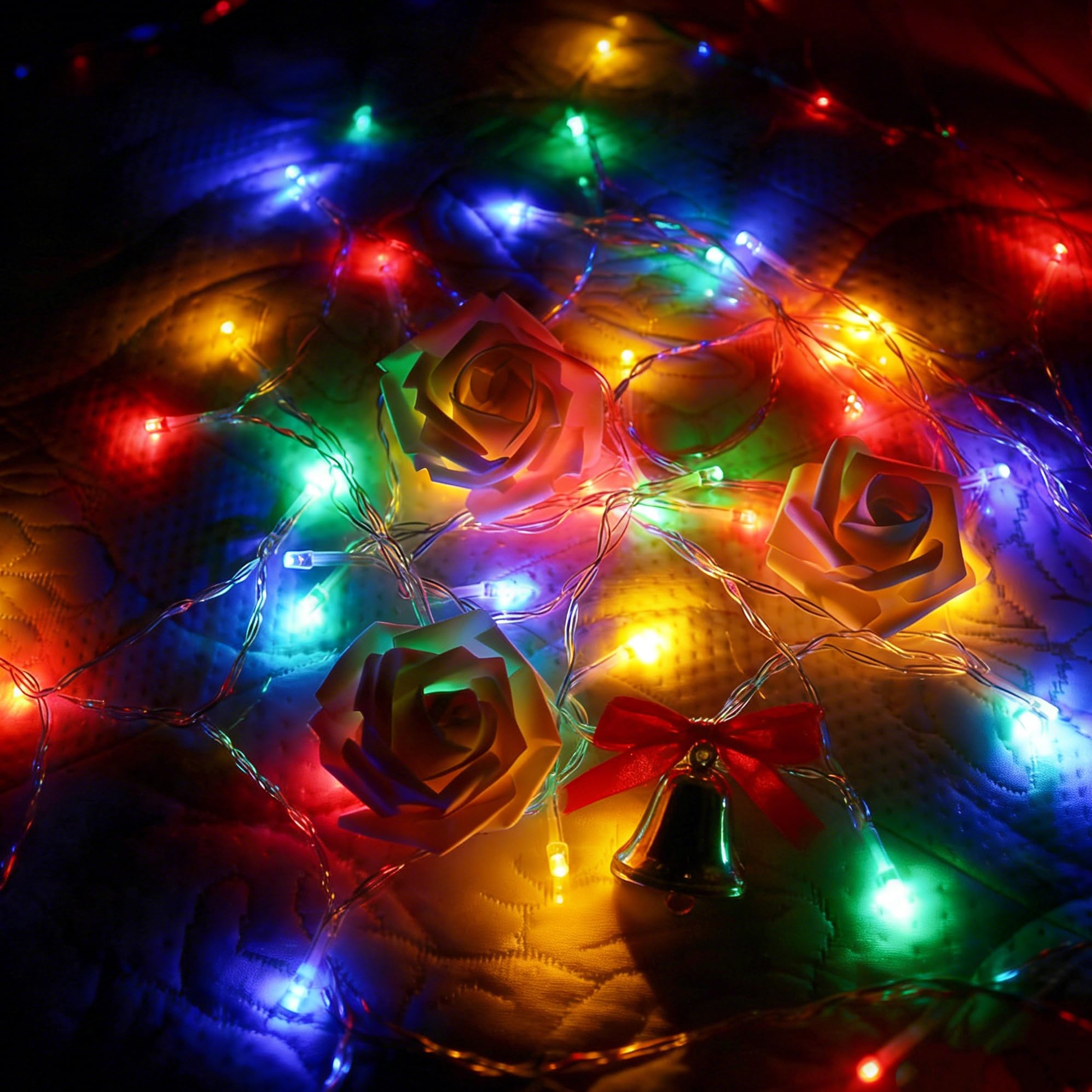 RGB Colorful Christmas Lights,Led String Fairy Lights AA Battery Operated Decorative Lights for Garden Home DIY Decoration Party Window Bedroom Indoor Outdoor Decor (4M 40 LEDs)
