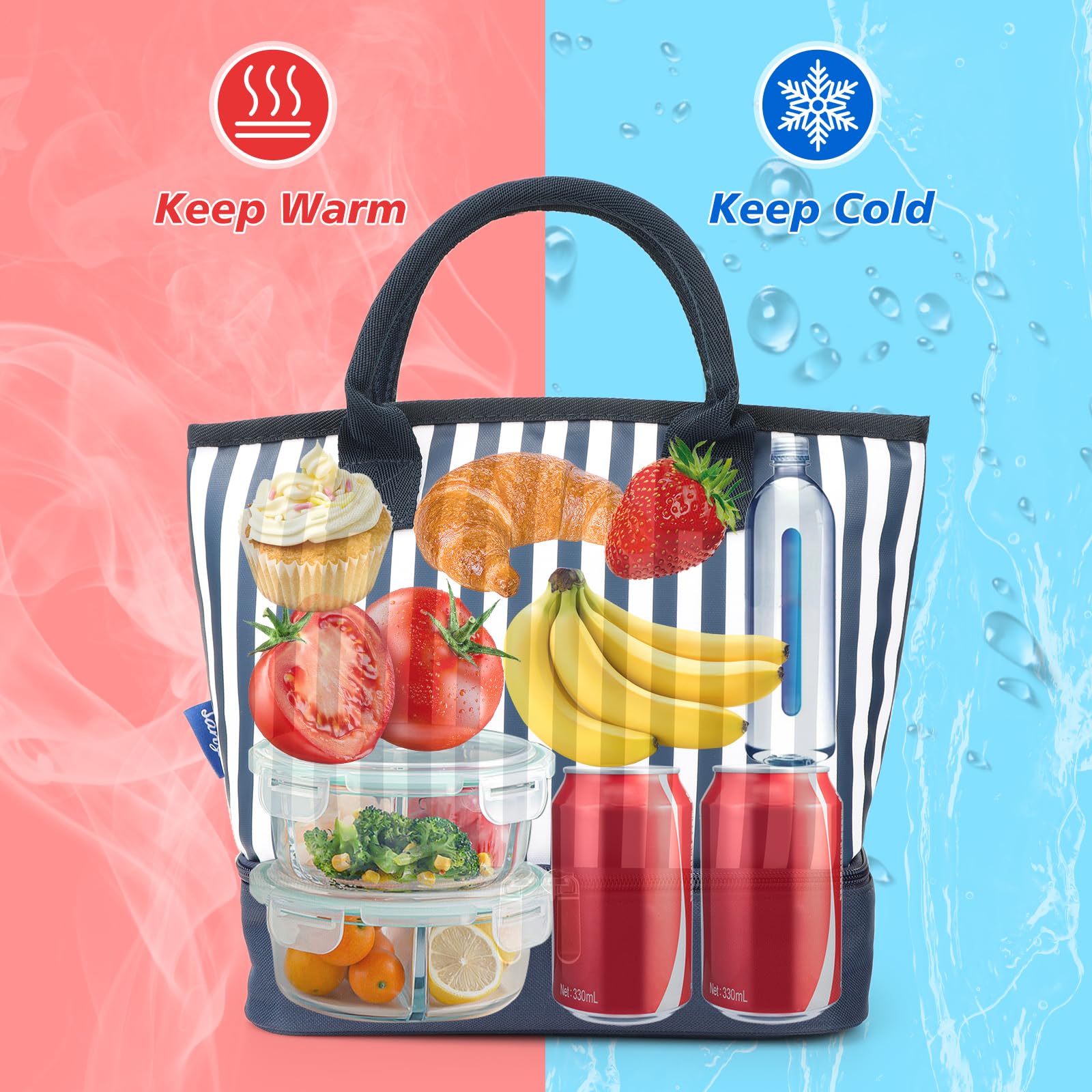 La nostra borsa porta pranzo è l’alleata perfetta per chi ama organizzarsi ma senza rinunciare al design., ✅ Capiente (12 litri), ✅ Isolante fino a 4 ore, ✅ Compatta e facile da trasportare, ✅ Con zip