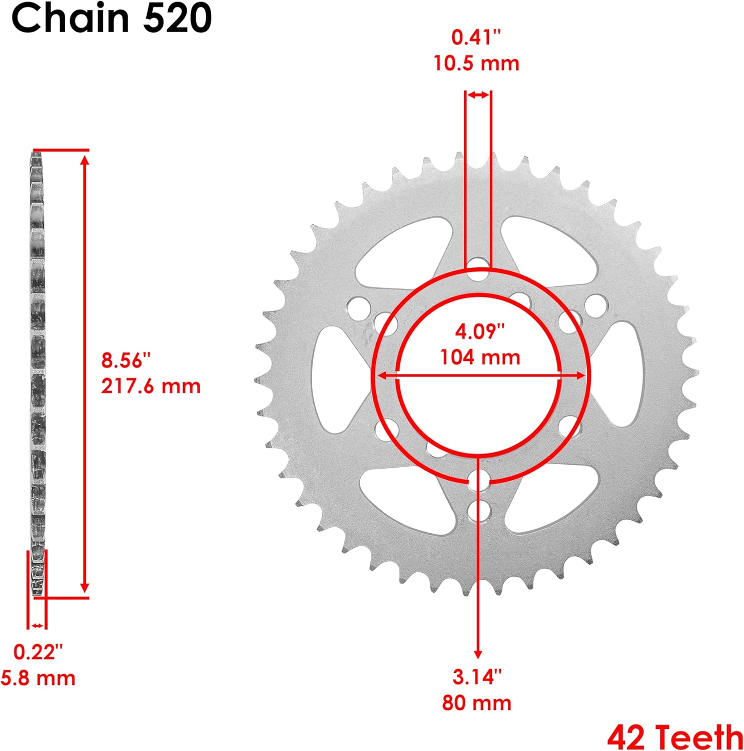 Caltric Drive Chain and Sprockets Kit Compatible with Polaris Trail Boss 325 2000 Trail Boss