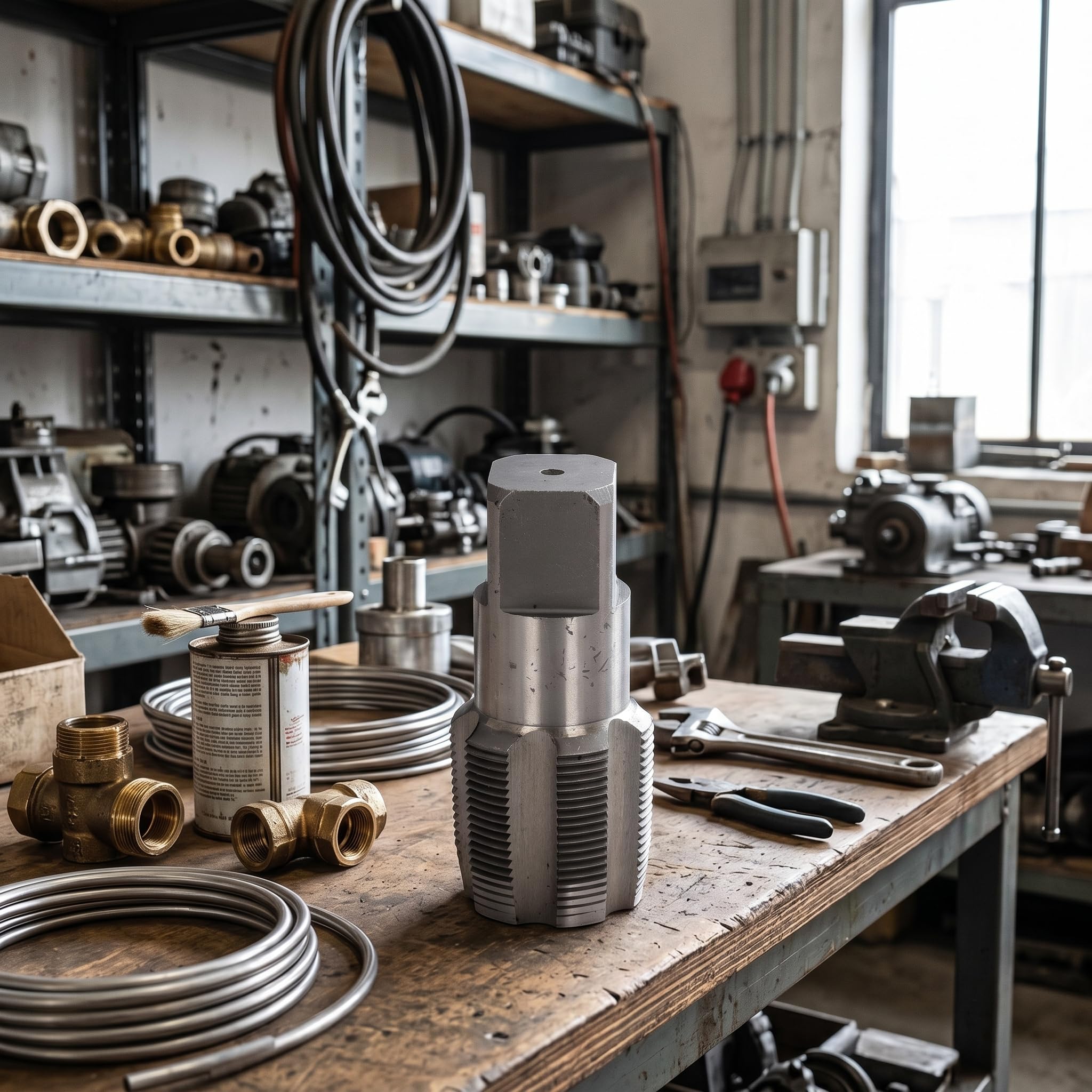 Fafeicy Robinet de Tuyau Outil de Réparation de Filetage Plomberie Précis avec Boîte de Rangement pour Machines de Plombier