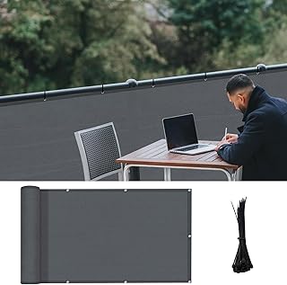 LOVE Dark Grey Balcony Privacy Screen