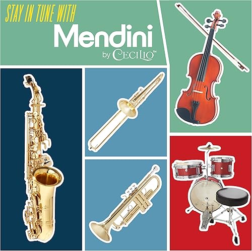 Miniatura 9 de Violín Mendini de madera sólida, libro de lecciones, cuerdas extra, sintonizador violín, arco y estuche, Púrpura Black, Blue, Pink, Purple, White,