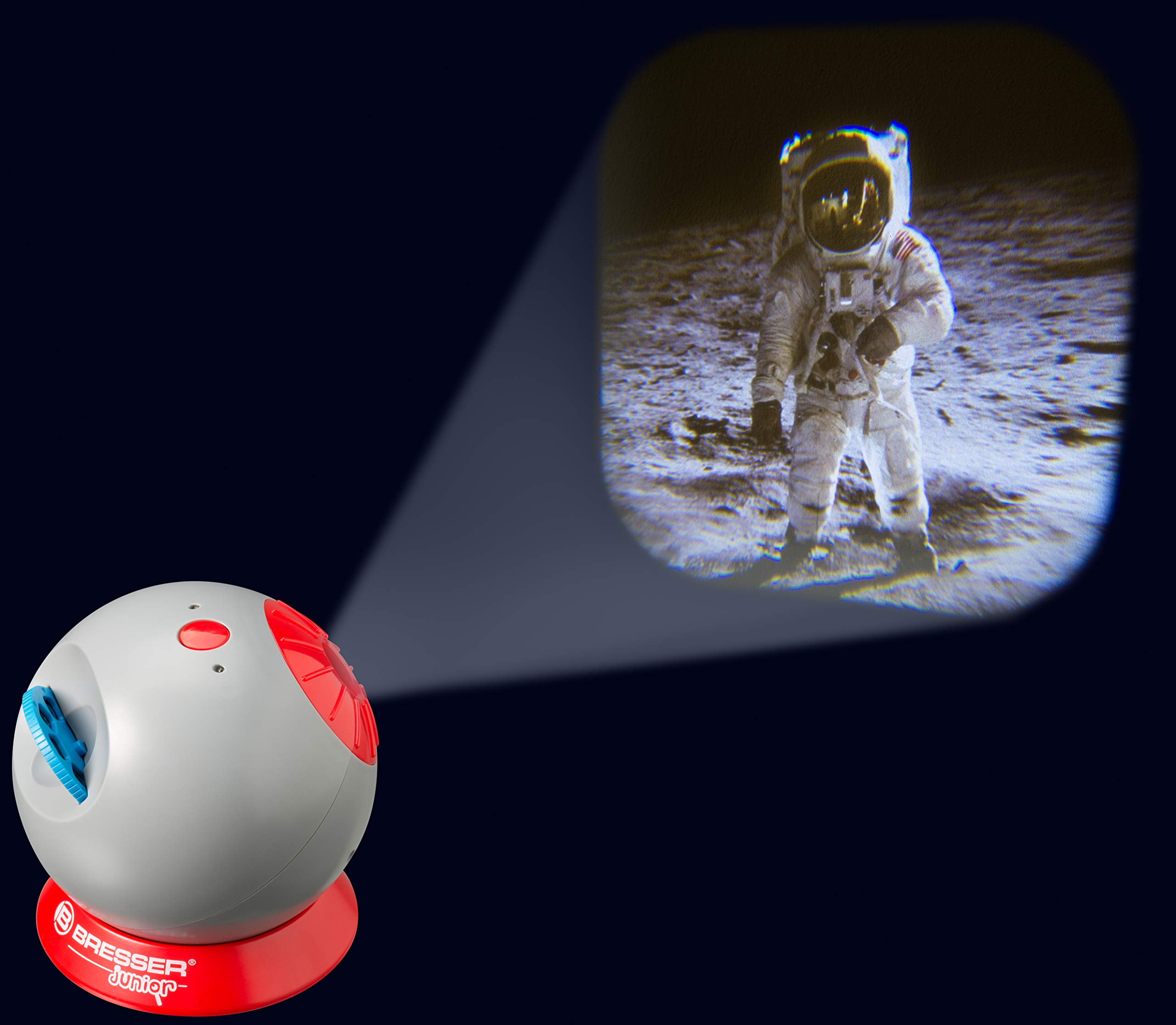 Bresser 8847300 Junior Science projektor Maxi dla dzieci z 24 obrazami astronomicznymi do projekcji na ścianie