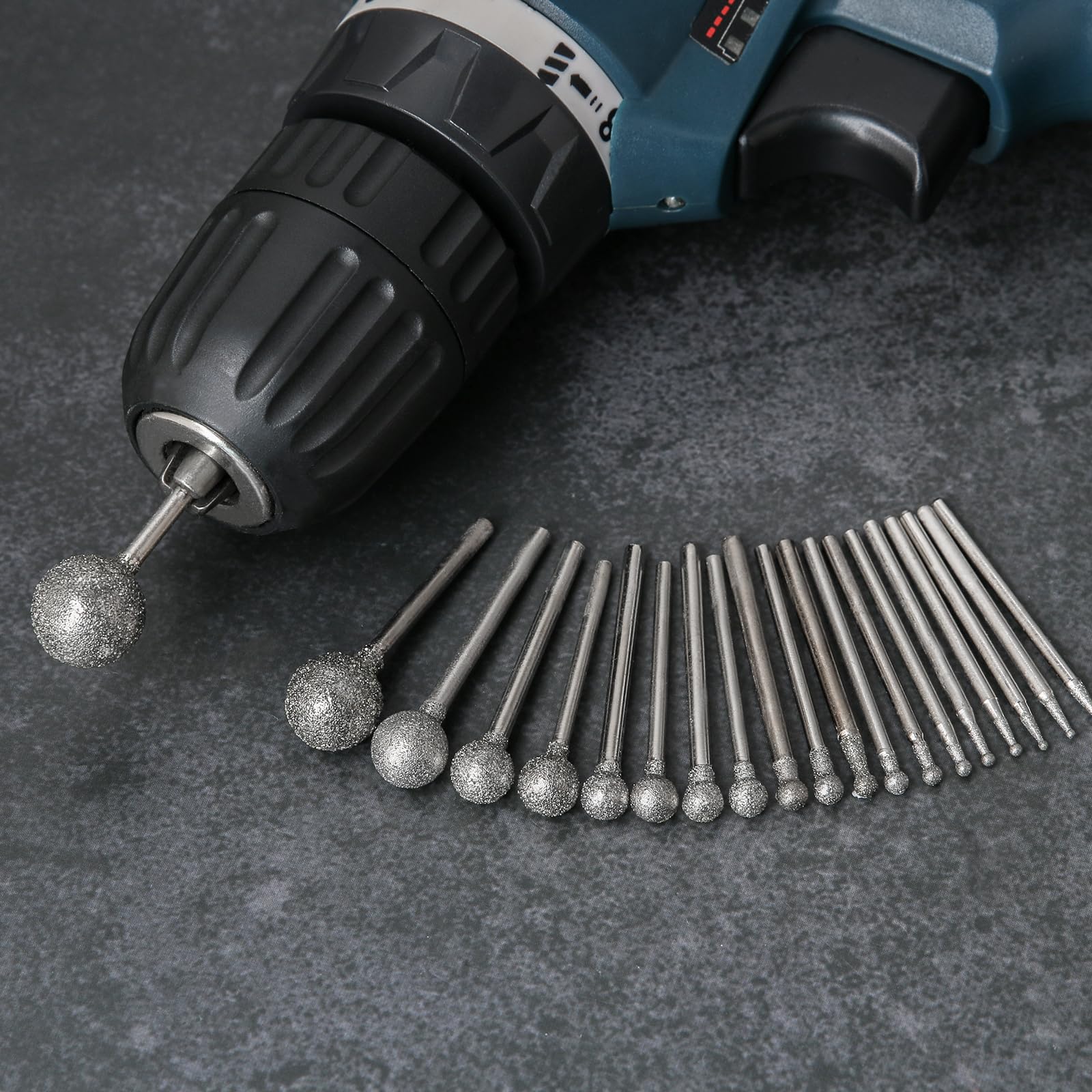 20Pcs Diamond Grinding Bits for Dremel Bits Ball Shape Diamond Bits — Amazon image 7