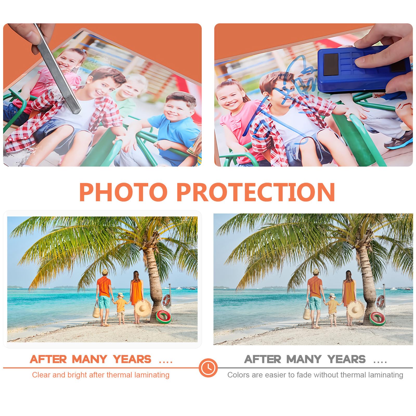ULTECHNOVO 100 pièces Pochettes Plastification Thermique Microns Transparentes Film Laminage Plastique Pet EVA pour Photos Documents Cartes