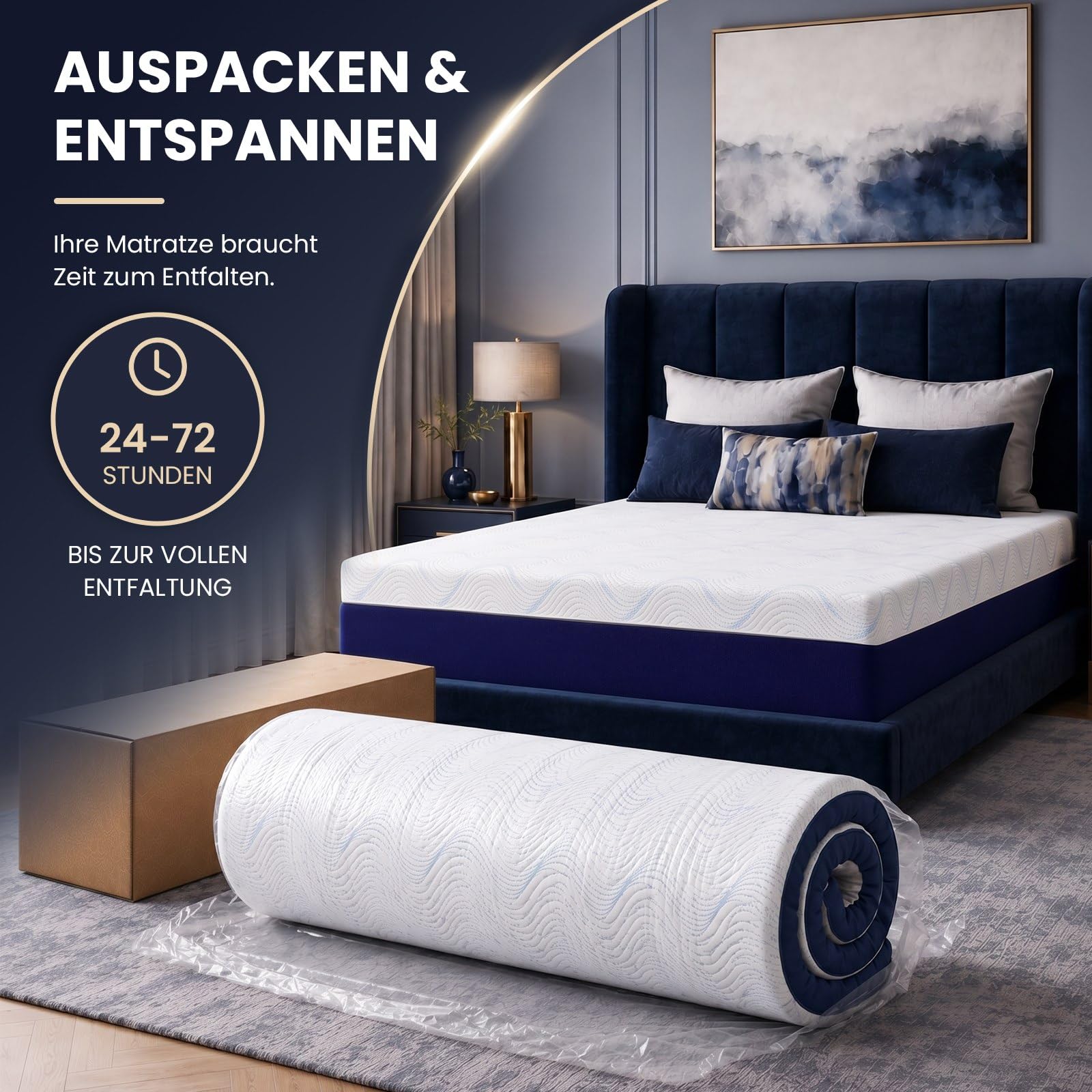 L'AGRATY Matratze 140x200,Höhe 16cm Orthopädische Kaltschaummatratze Härtegrad H3 Abnehmbareratmungsaktiver Bezug Matratzen