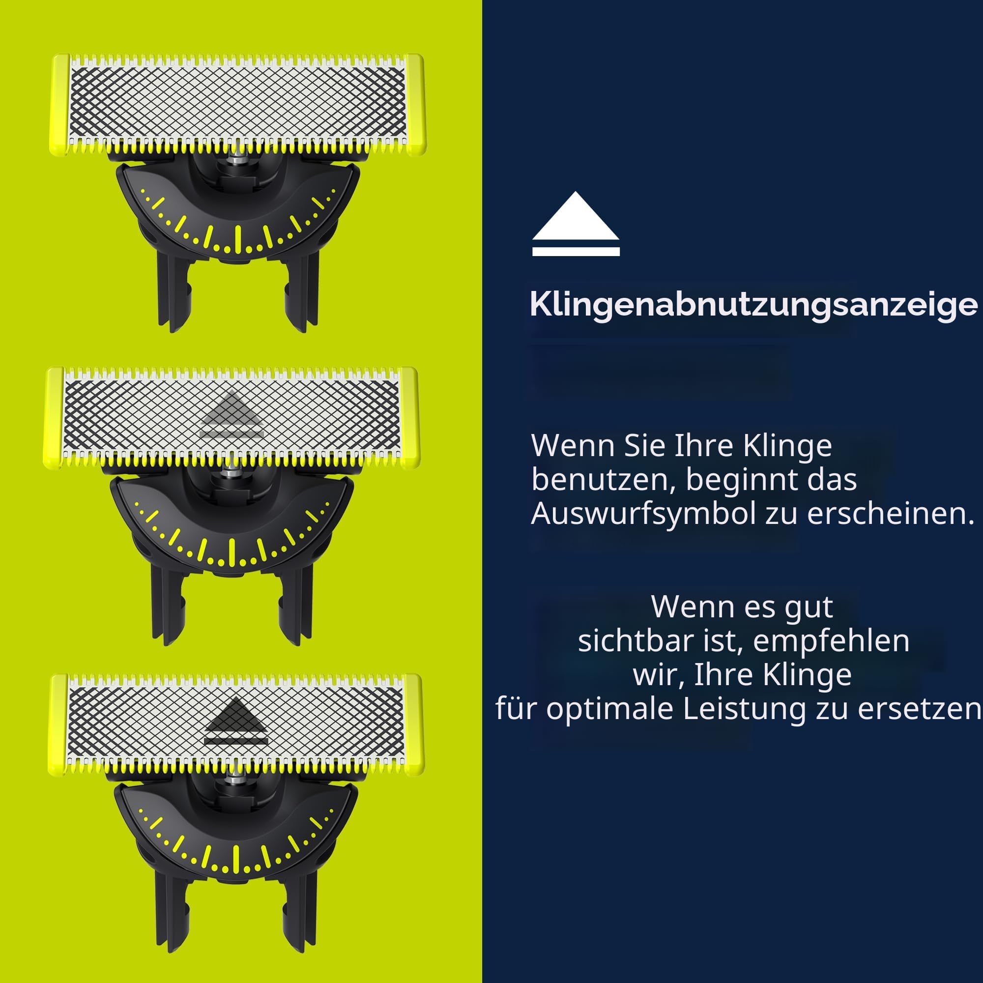 Philips Norelco OneBlade 360 Klingen, echte Ersatzklingen für OneBlade Elektrorasierer und Trimmer, 4 Stück, QP440/80