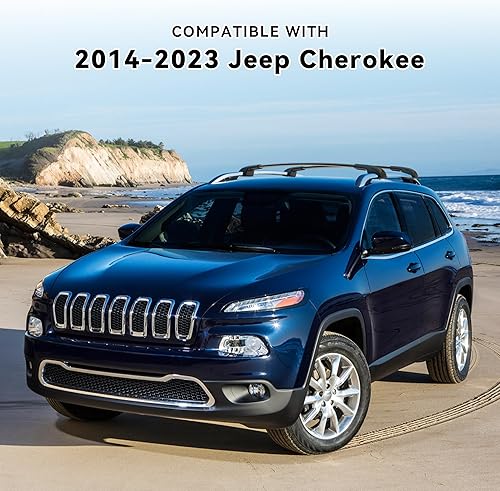 Miniatura 10 de FLYCLE Barras transversales de techo para Jeep Renegade 2015-2024 con cerradura, barras transversales de carga de aluminio para automóvil, equipaje,