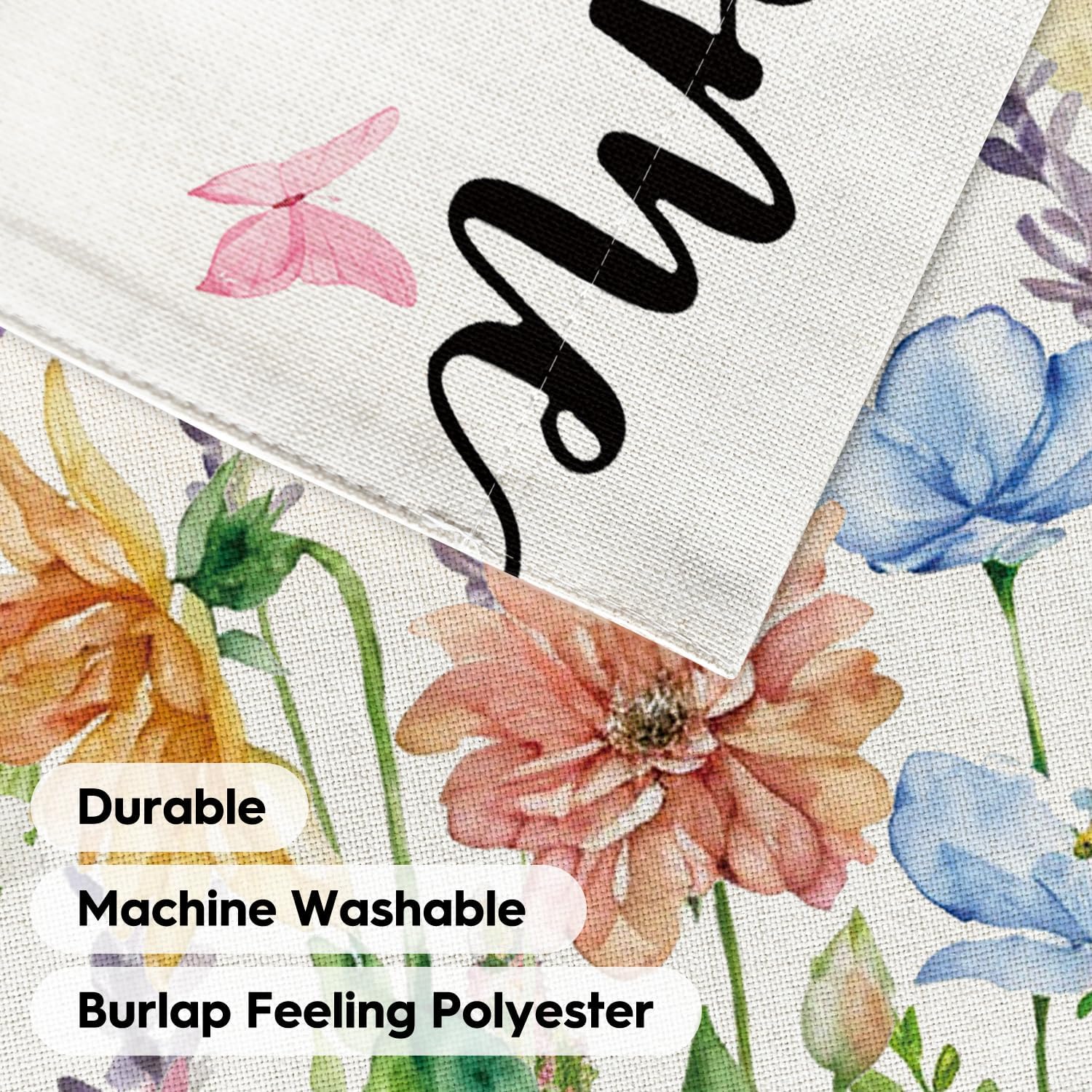 AVOIN colorlife Hummingbird Spring Flowers House Flag 28 x 40 Inch Double Sided, Seasonal Welcome Yard Outdoor Flag - Image 7