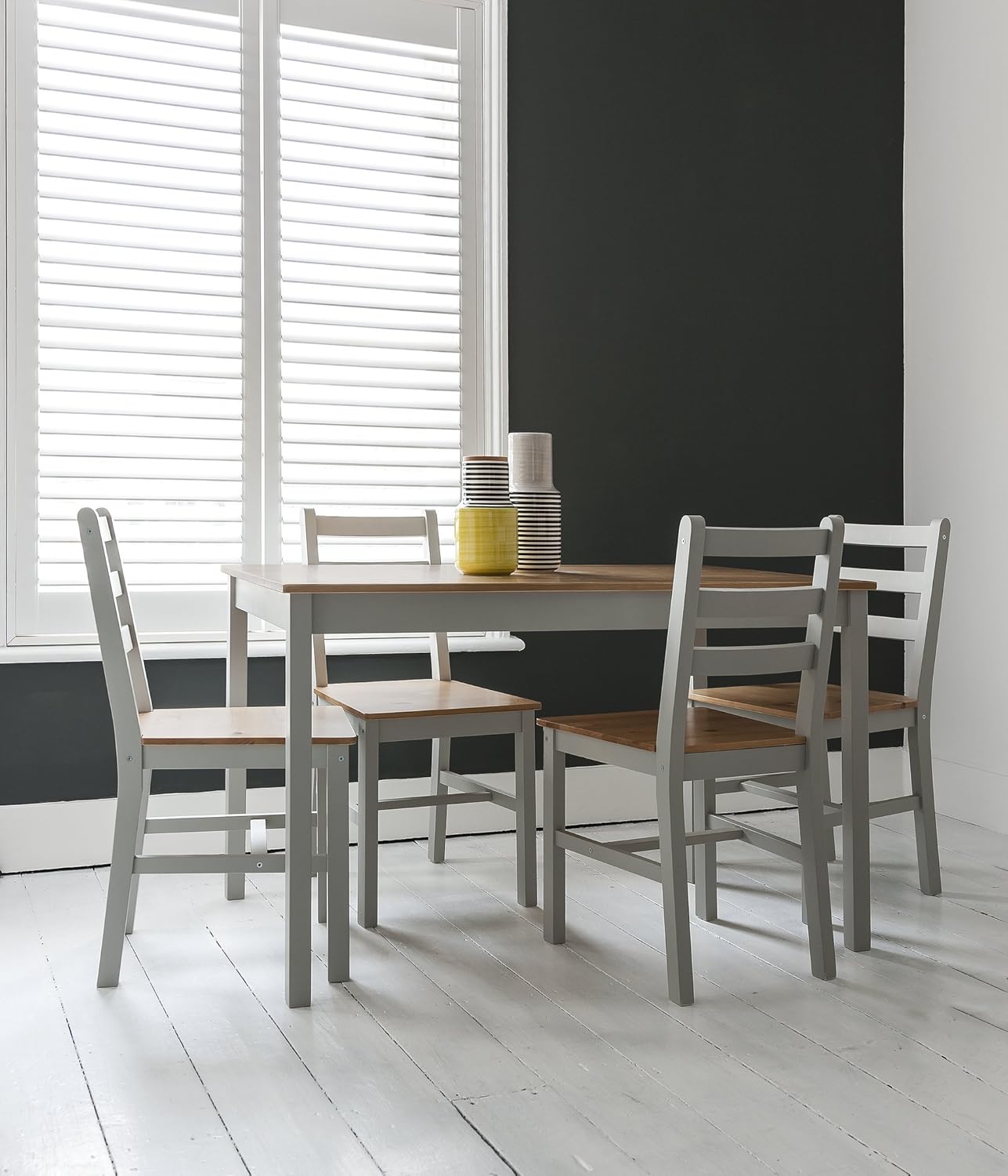 Noa and Nani Annika Dining Table and 4 Chairs (Natural Pine and