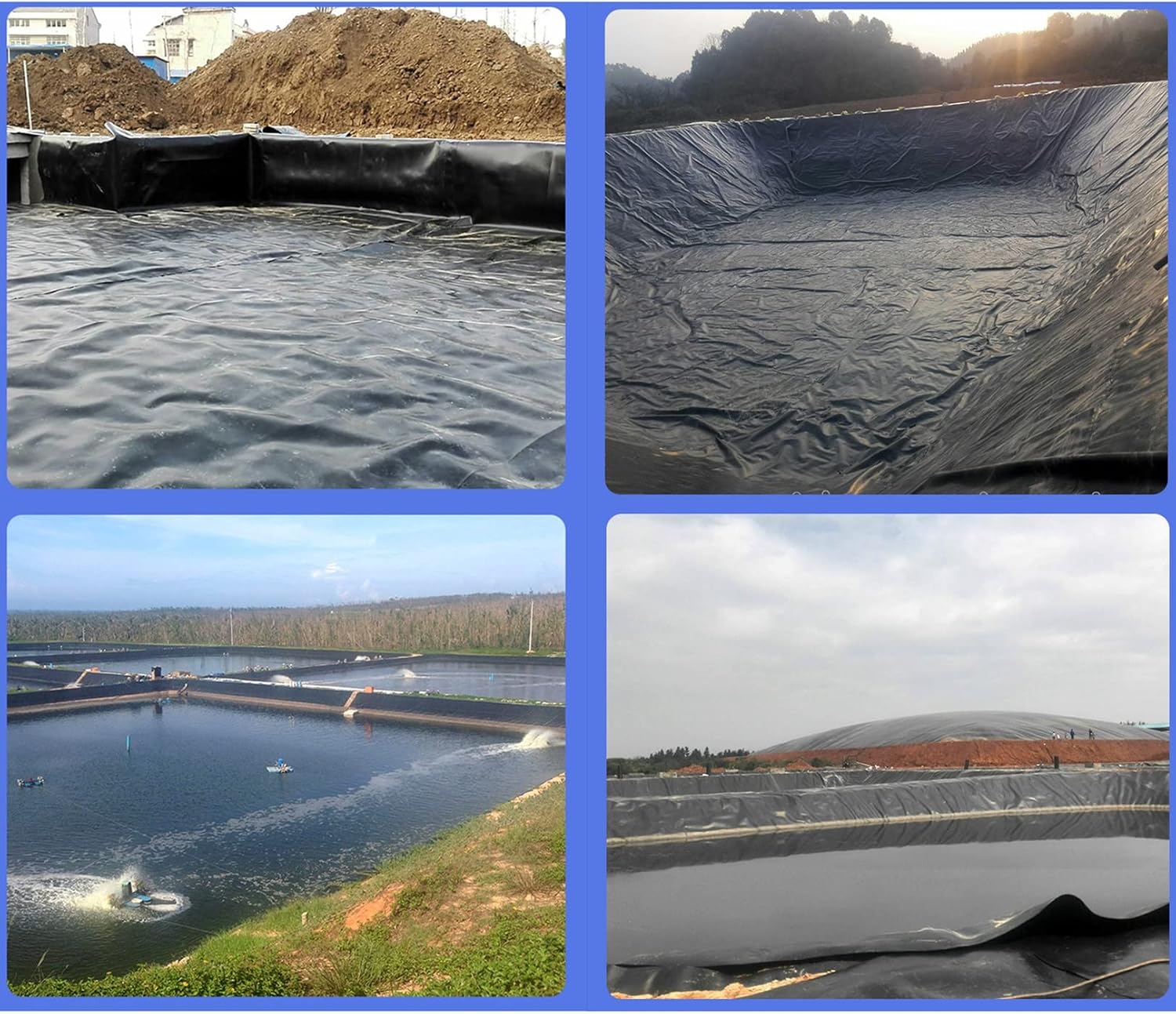 Pond Liner,0.3MM Easy Cutting Underlayment Pond Liners,Pond Skins for Fish Ponds Stream Fountain Water Garden,Black (Size : 1x8m/3x26ft)