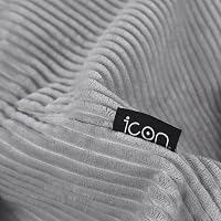 Sivý menčestrový sedací vak Icon Kingston s výplňou 8