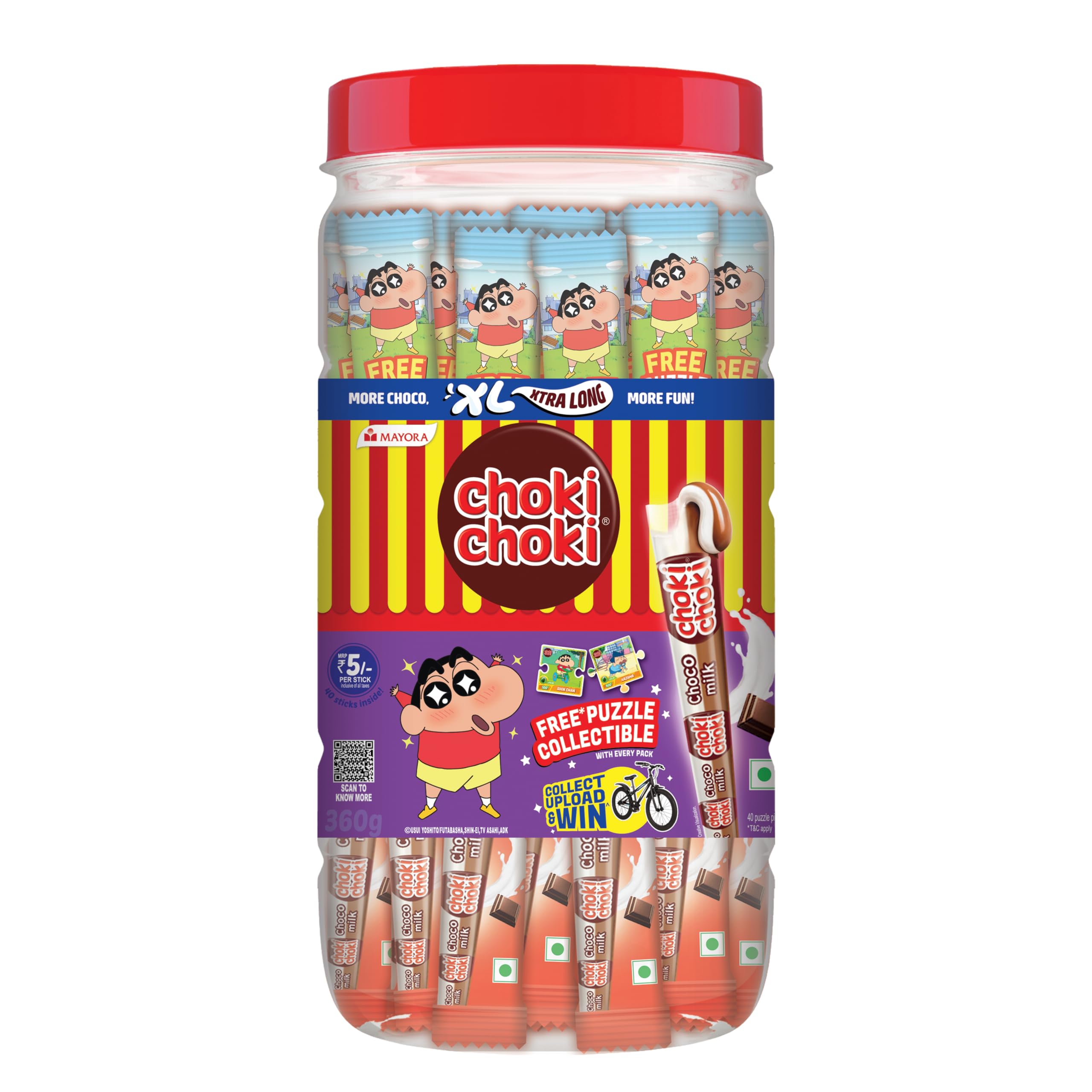 Choki Choki XL Chocolate Paste Sticks Jar 360g (40 x 9g) | Extra