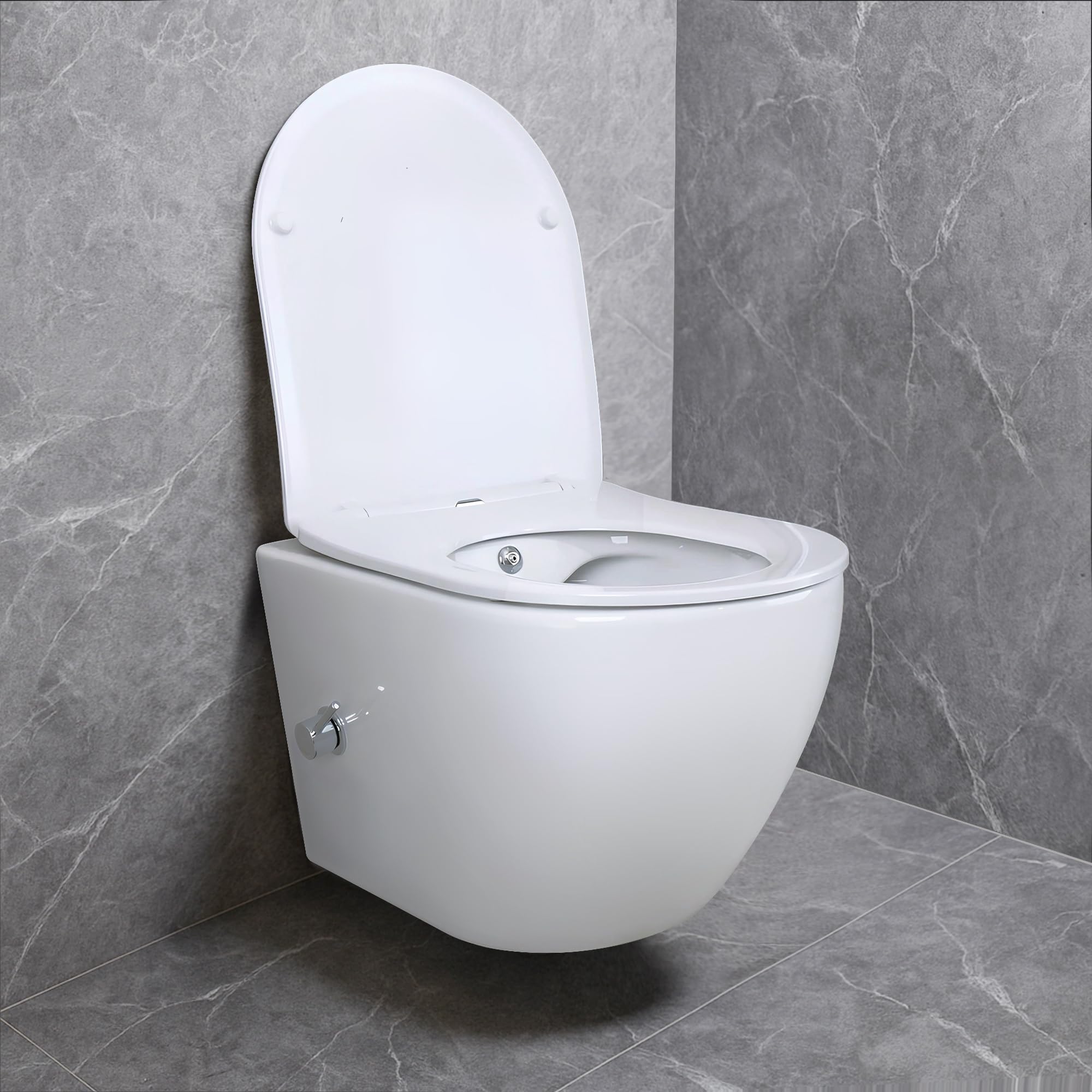 Aloni Hänge-WC Spülrandlos inkl. Armatur und Taharet-Dusche