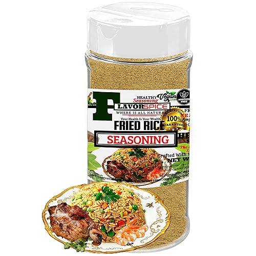 Condimento de arroz frito fabricado con hierbas y especias 100% naturales sin artificiales o conservantes, sin sal, sin azúcar, sin MSG, gluten,
