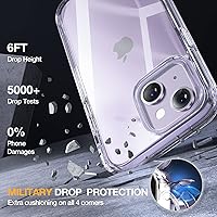 Vista 494 de Miracase - Funda magnética para iPhone 13 Pro Max de 6.7 pulgadas (compatible con MagSafe), transparente, completo, protector de pantalla de vidrio