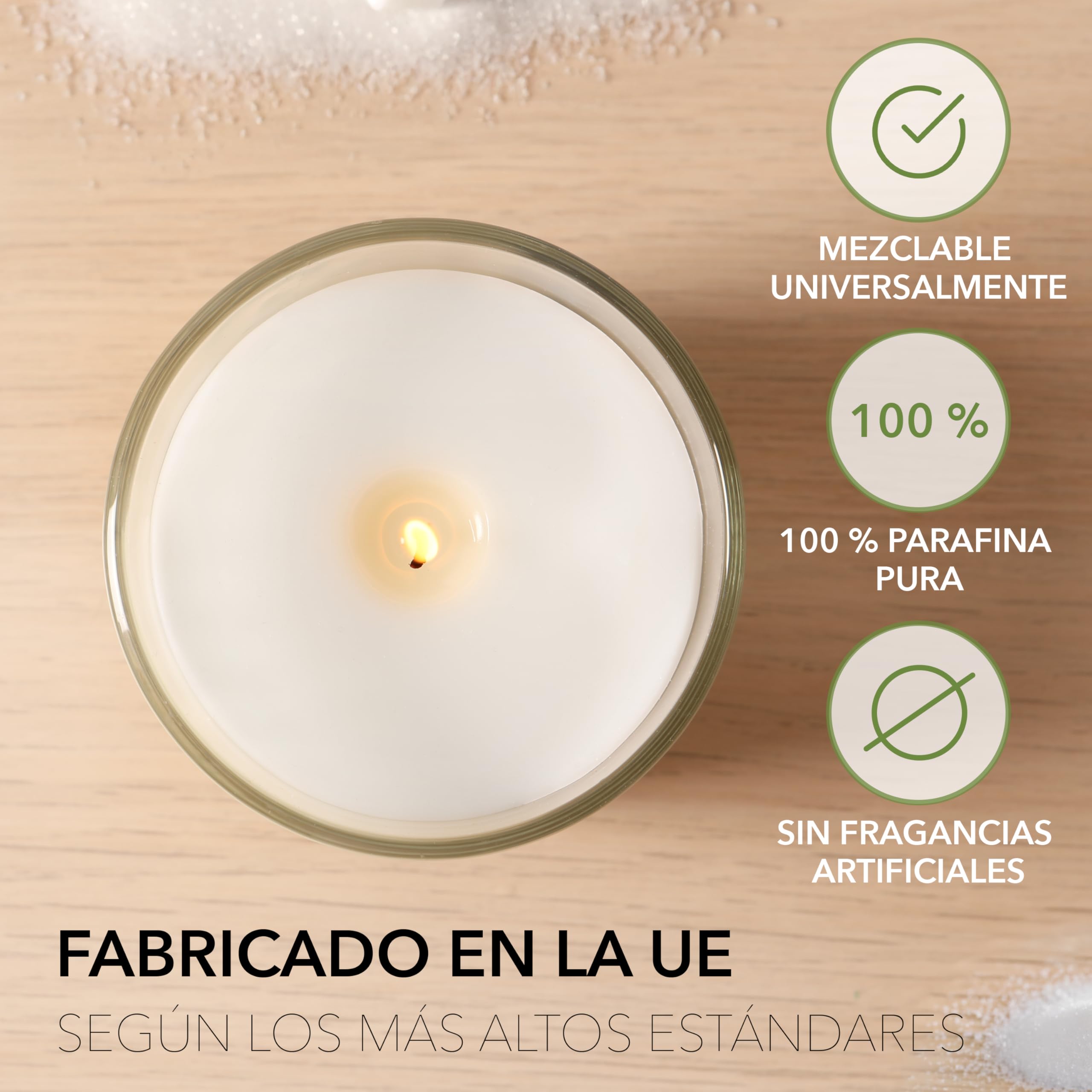 BwLights - Parafina en varios tamaños en blanco | Bolitas de cera para derretir y hacer tus propias velas | 100% parafina