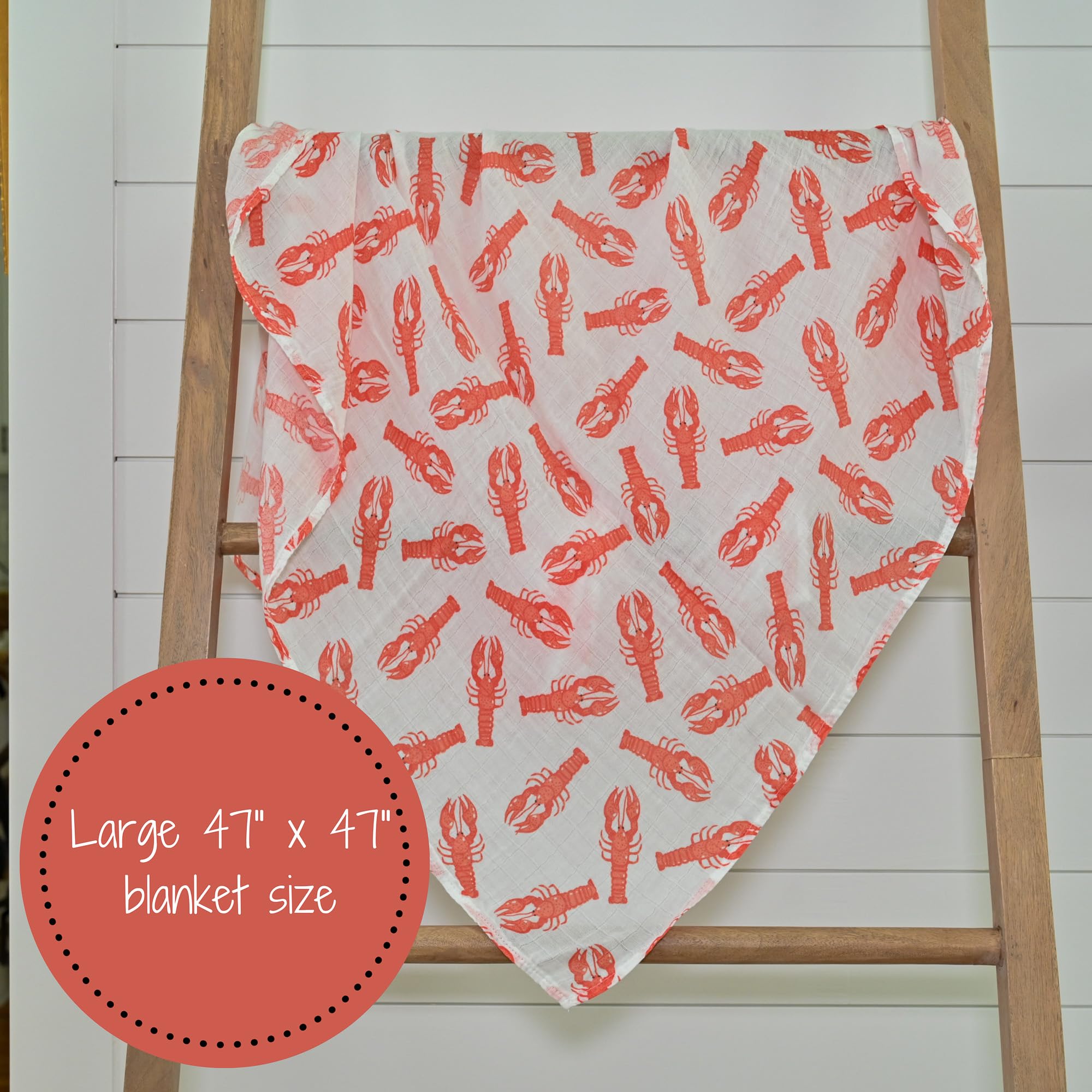 LollyBanks Muślinowy koc do przewijania | 100% bawełna | koc dla noworodka i niemowląt | duży 120 x 119 cm dla dziewcząt | lekki i oddychający |