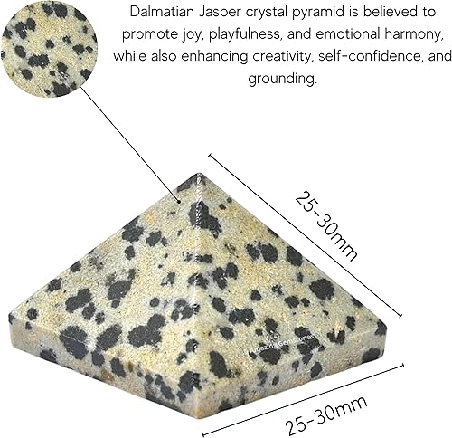 Miniatura 456 de Amazing Gemstone White Agate Snow Quartz Pyramid Crystal Healing Stones - 1" Great Pyramid Figurine of Natural Stone Pyramid for Meditation, Reiki