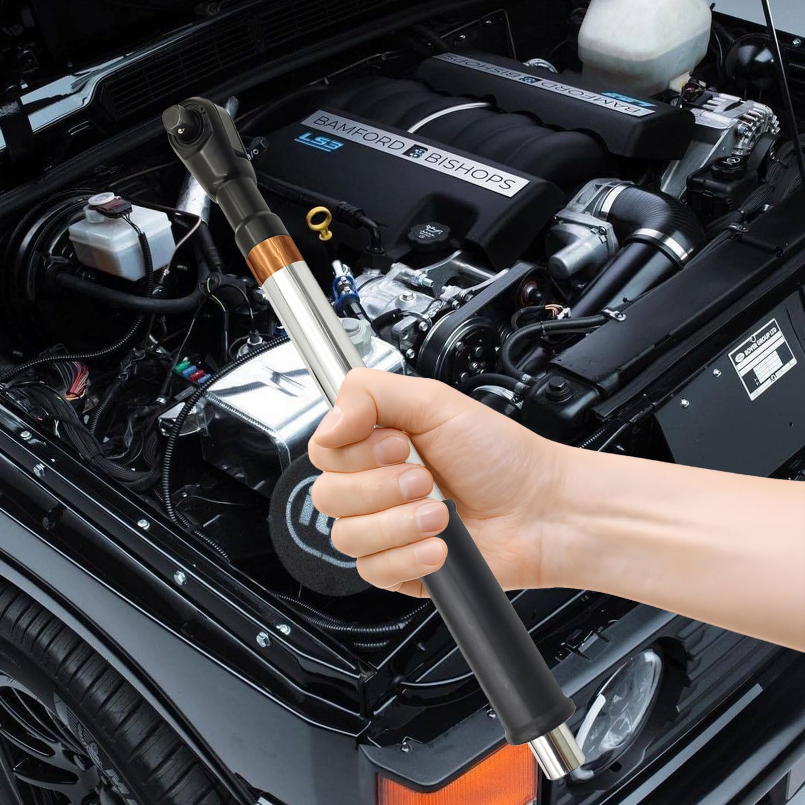 Clé de prolongation pour perceuses, Clé à molette décalée, Clé à cliquet électrique, Clé à vis à chaîne (Avec 5 adaptateurs)