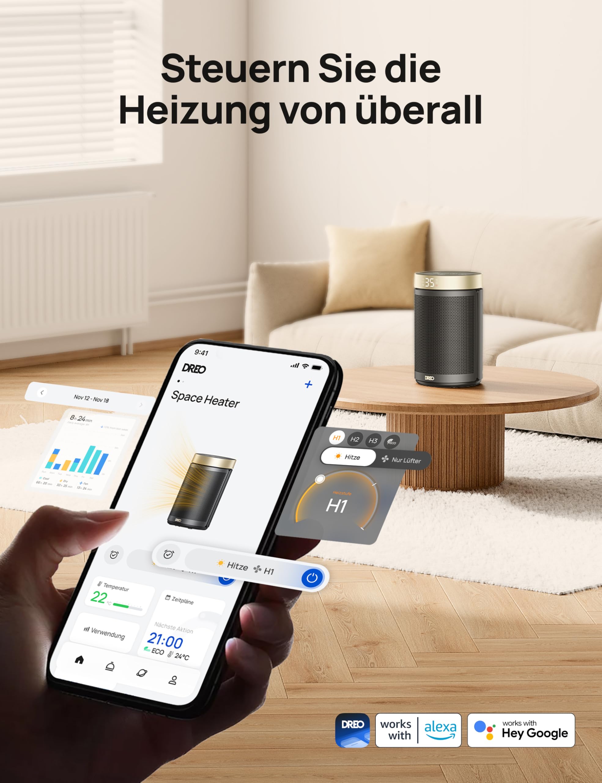 Dreo Energiesparender Heizlüfter – Bild 2