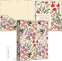 Vista 15 de Ospelelf Carpeta de 3 anillos de 1 pulgada, bonitas carpetas para documentos de tamaño carta (11 x 8.5 pulgadas) con 5 separadores de pestañas