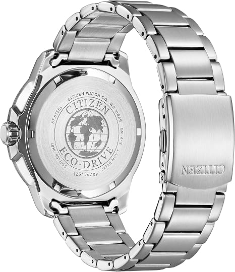Citizen - Orologio Uomo Marine Eco Drive Cassa E Bracciale Acciaio Quadrante Nero Aw1760 81e