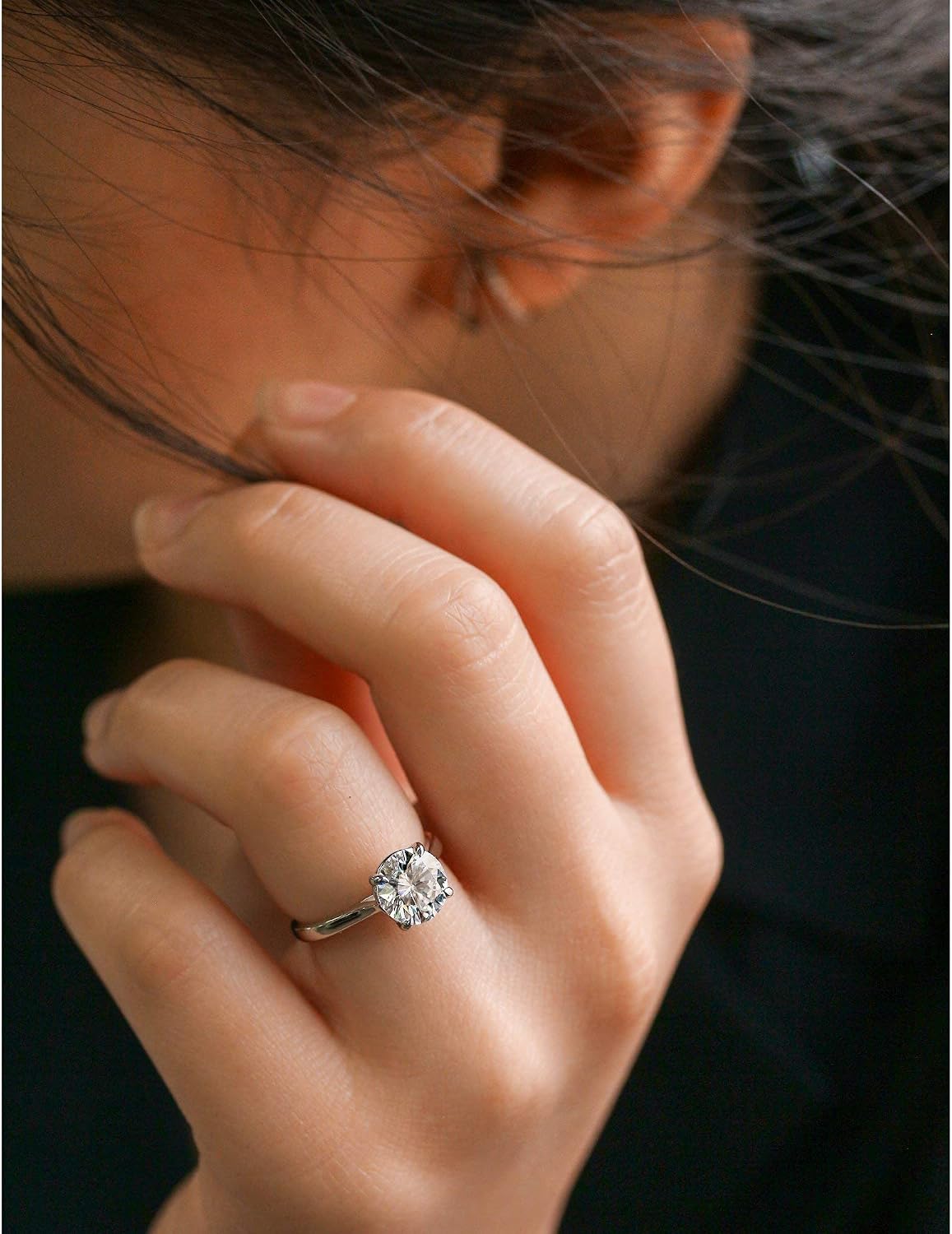 Kobelli 1.9ct Round Forever One Moissanite Solitaire Ring