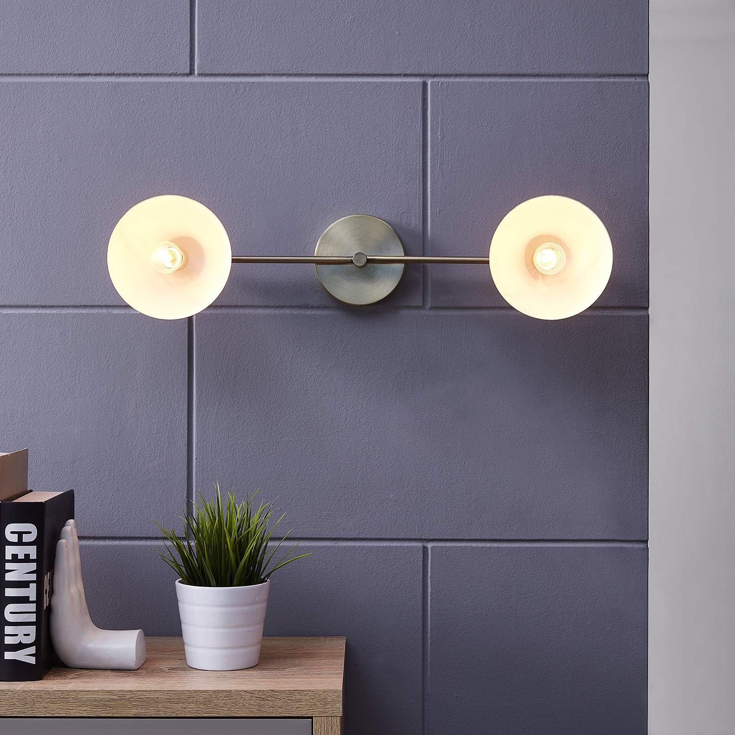 SEI Furniture - Pedretti Bronze 2-Light Indoor Sconce - Transitional Design, Bronze Iron - Fully Assembled - Ideal for Hallway, Bedroom (LT1968)