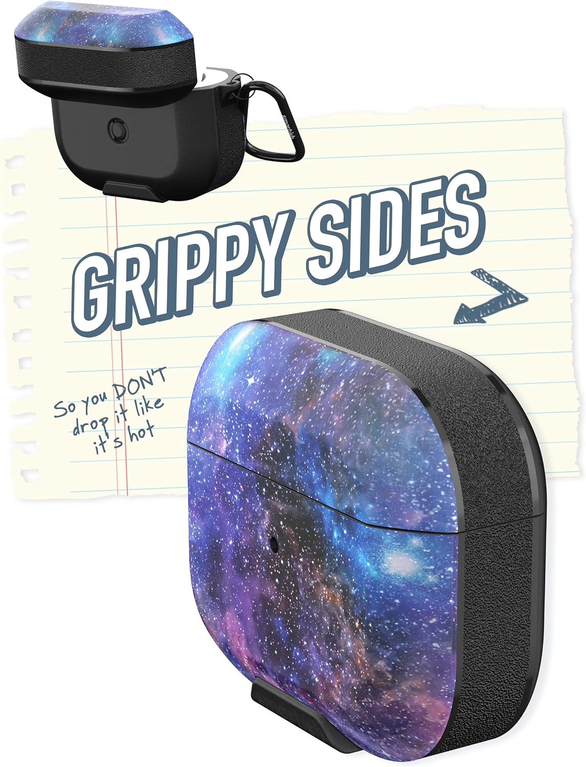 Smartish AirPods 3 Case - Fairy Pod Mother Durable Cover (2021), Supports Wireless Charging [Front LED Visible] High-Grip Sides, Included Carabiner for Keychain - Flavor of The Month