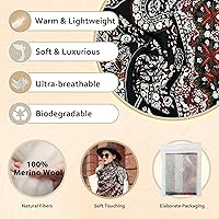 Vista 134 de DANA XU Manta de pashmina extragrande 100% de lana merina, bufanda de viaje, bufanda de cachemira para mujer, otoño e invierno, chal de gran