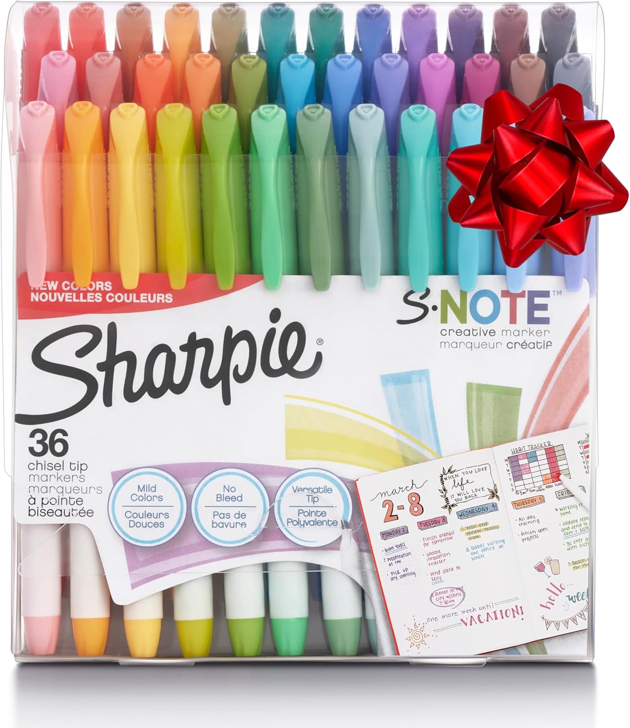 Sharpie S-Note Creative Markers, Pastel Highlighters, 36 Count