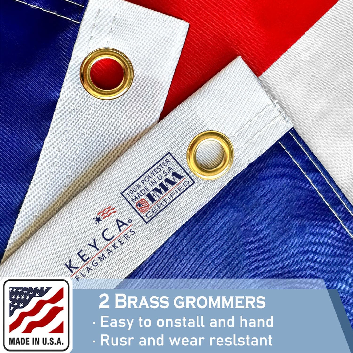 Texas State Flag 3x5 FT Made in The USA- Heavy Duty Vibrant Colors Double Sided Texas TX Flag with 2 Brass Grommets for Home/Company/Indoor Outdoor Decoration