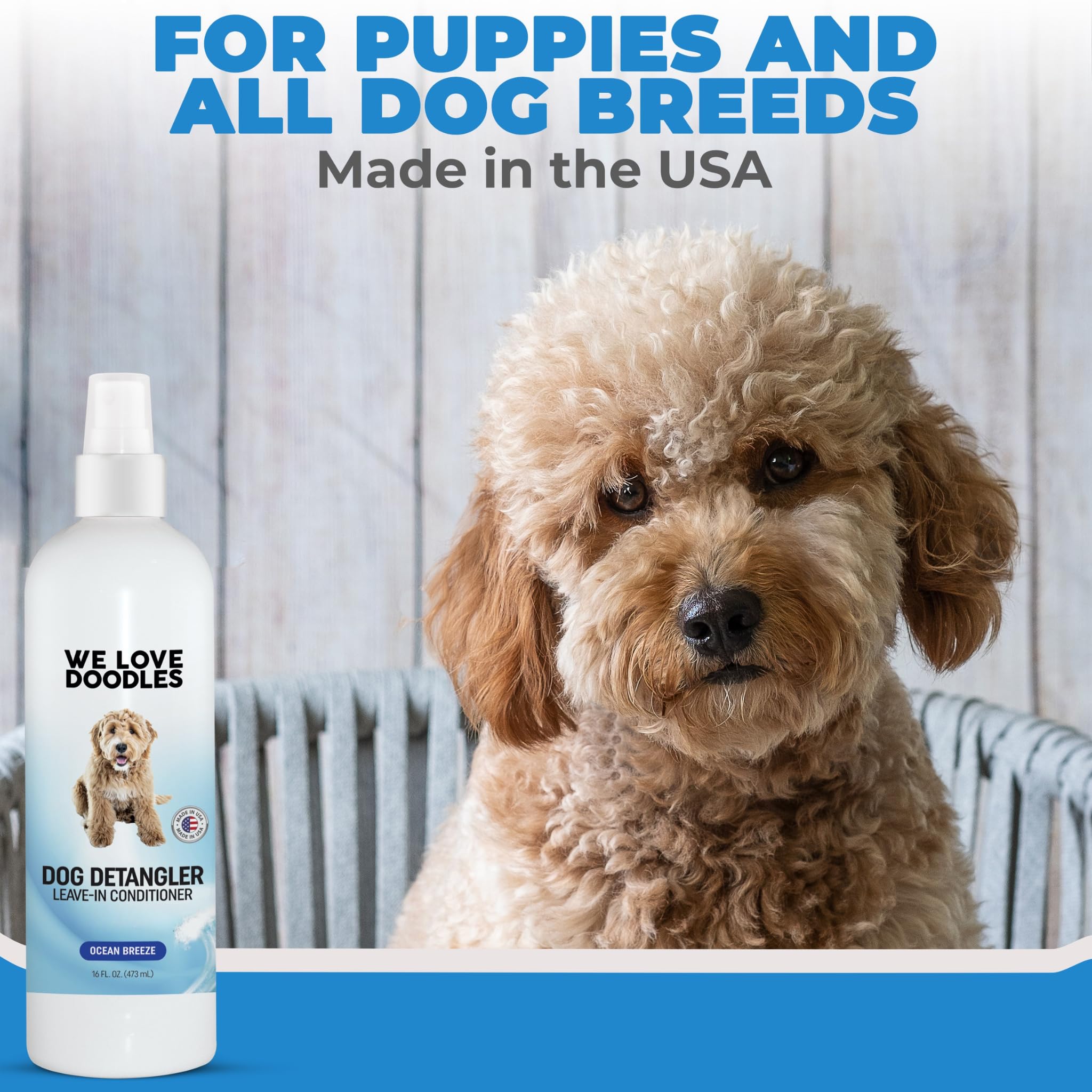 We Love Doodles Dog Shampoo Detangler Spray For