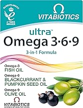 Vitabiotics Ultra Omega 3-6-9 Nutritional Supplements Capsules from Fish Oil Olive Oil Pumpkin Seed and Blackcurrant Oil