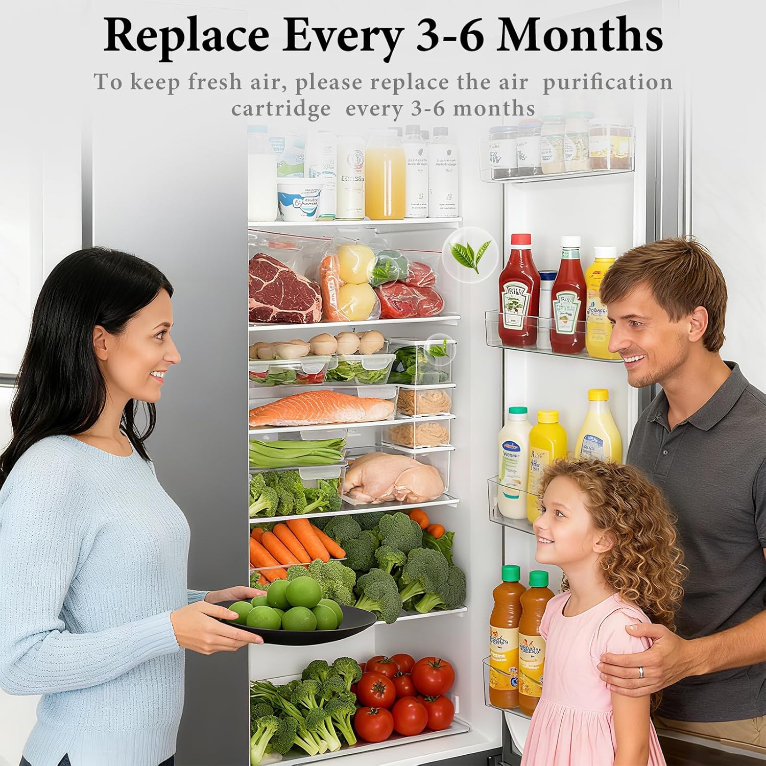 Air Filter Replacement Compatible with Sub-Zero Refrigerator Air Purification Cartridge 7042798, 7007076, 7007067, 2 Pack