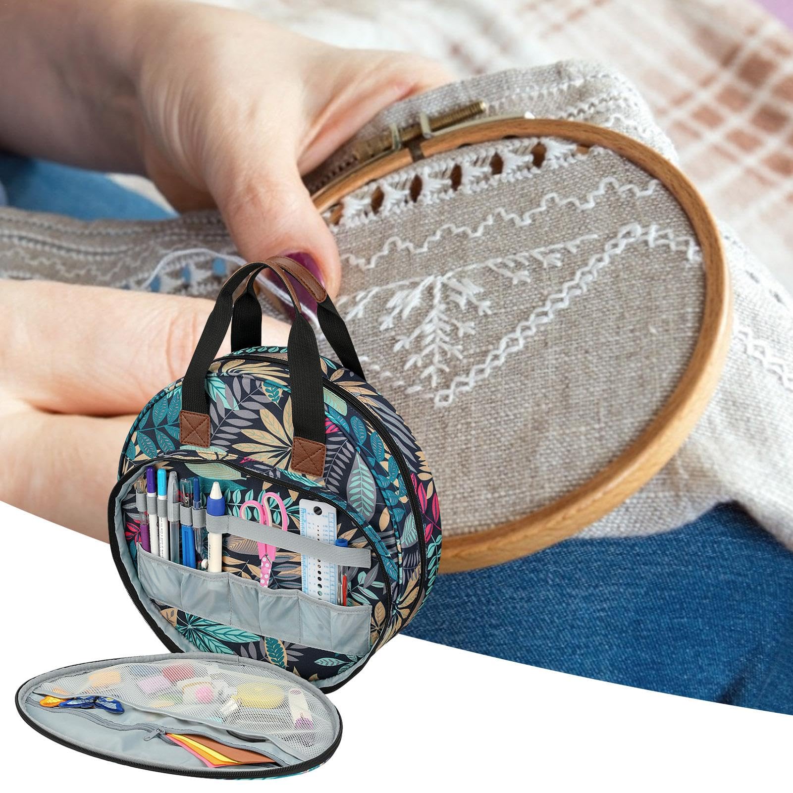 Sac De Rangement Pour Outils De Broderie - Organisateur Portable Avec Compartiments