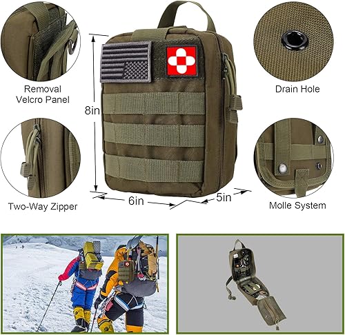 Miniatura 2 de Kit de supervivencia, 32 en 1 - Equipo de supervivencia de emergencia profesional, herramientas de primeros auxilios, suministros con bolsa Molle,