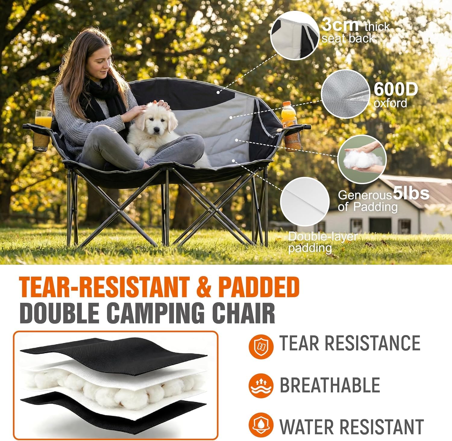 waqif Heavy Duty Outdoor Folding Camping Bed for Adults, Portable Sleeping Cot with Strong Alloy Steel Frame, Foldable Camping Lounger Bed for Travel, Hiking, Fishing, Office & Home Use 4