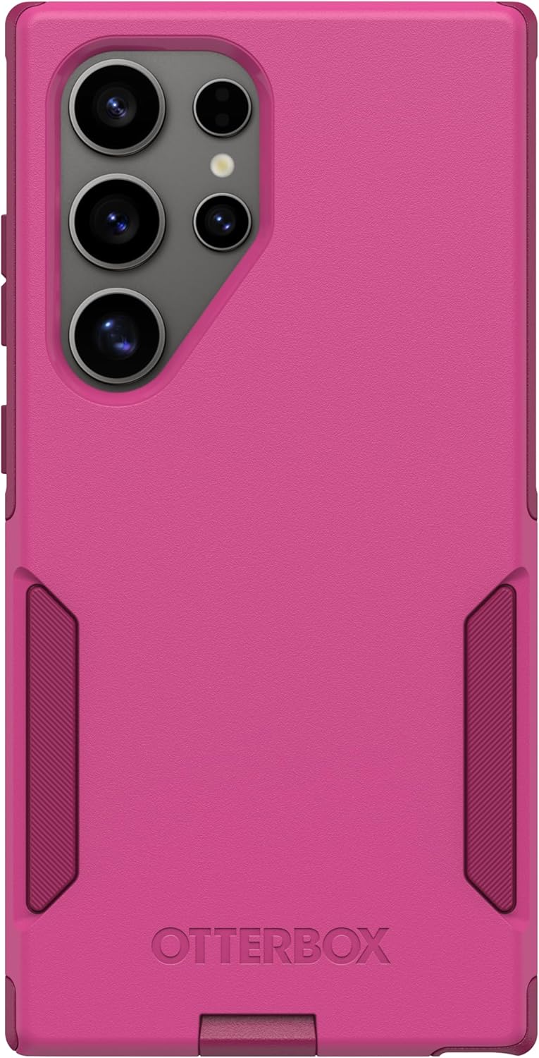 OtterBox Samsung Galaxy S24 Ultra (Only) - Commuter Series Case - Into The Fuchsia (Pink) - Slim & Tough - Pocket-Friendly - with Port Protection - Non-Retail Packaging