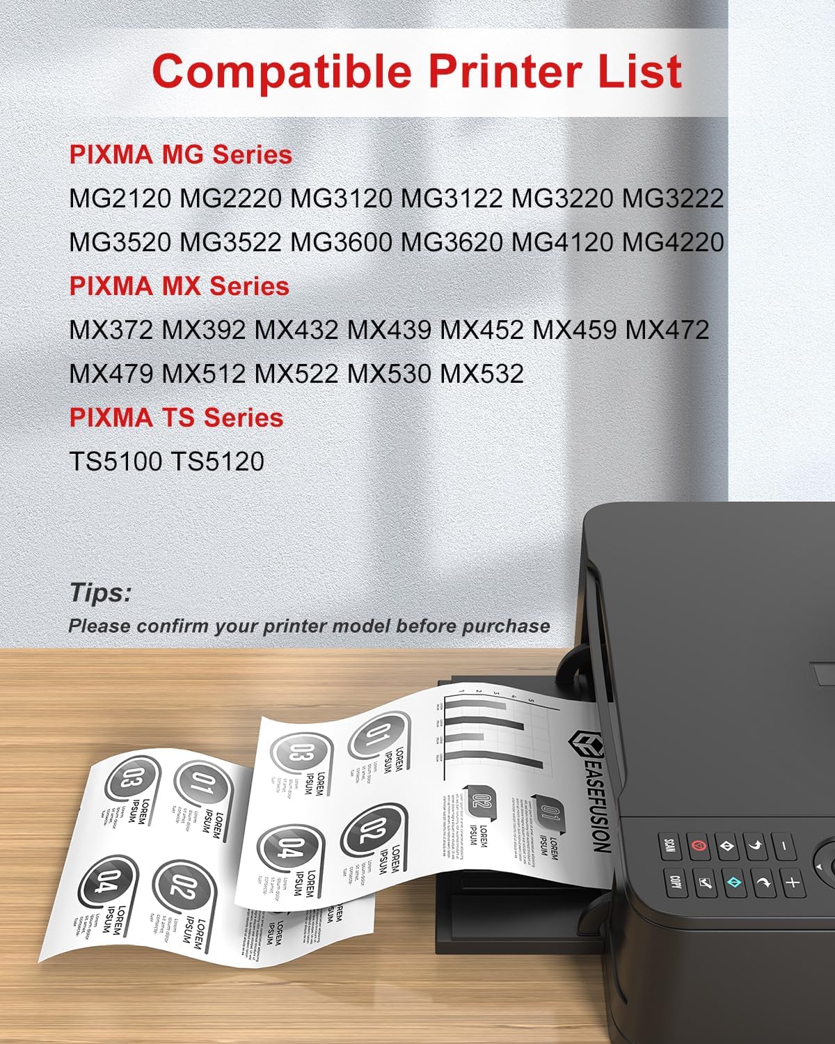 EaseFusion 240XL Black Ink Cartridges Replacement for Canon 240XL Black Ink Cartridge PG-240XL PG-240 Compatible with PIXMA MG3620 MG3600 TS5120 MX452 MG3220 MG3520 Printer, 2-Pack