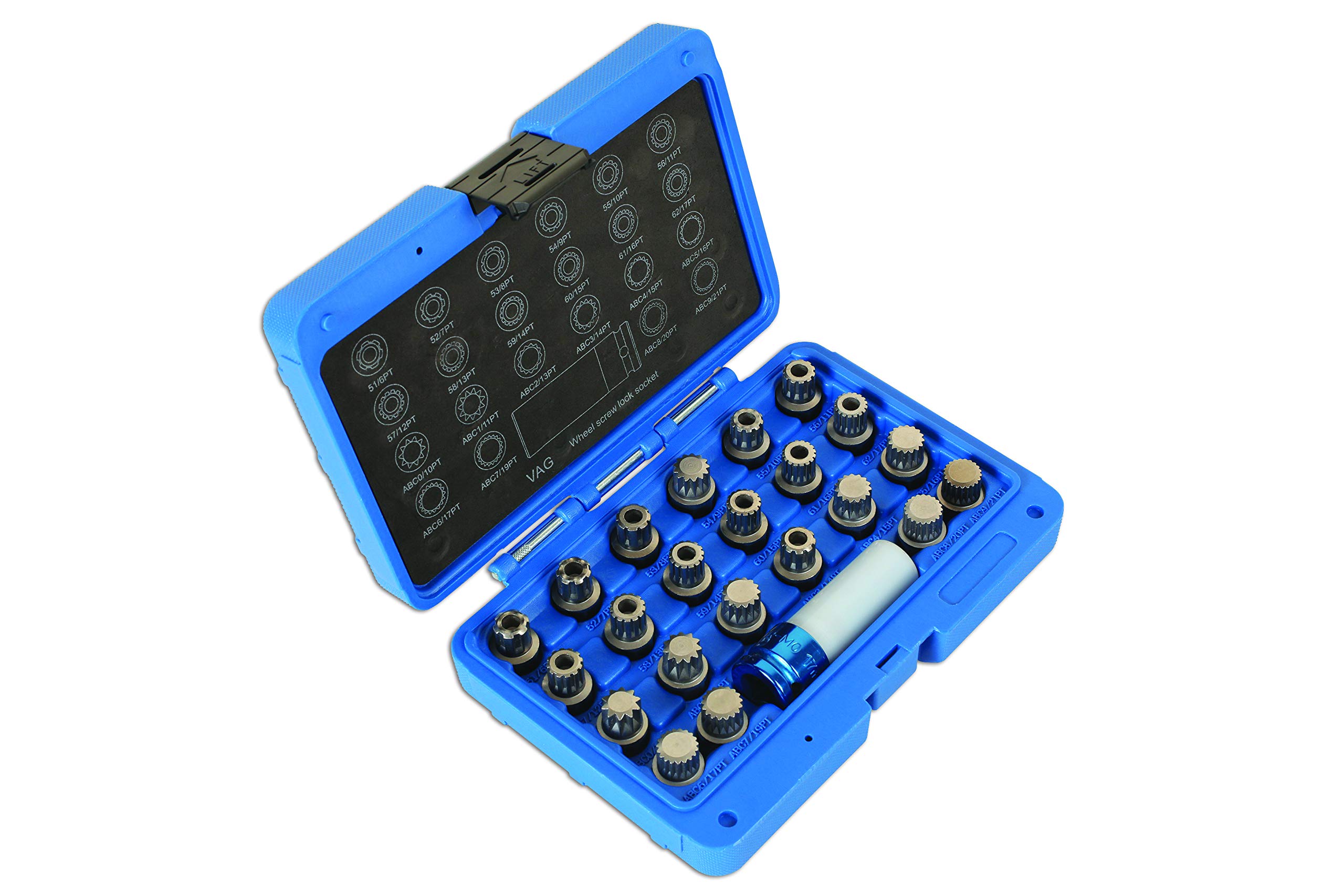 LASER TOOLS 6275 Serie di bussole Dado/Perno ruota argento