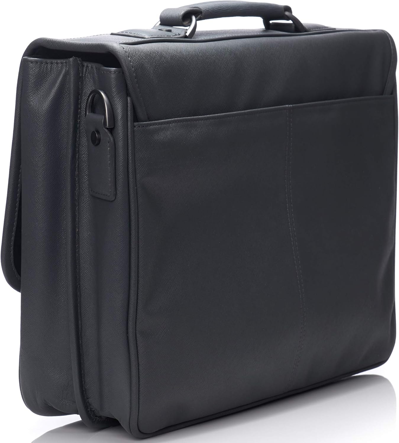 Black Friday - 40% OFF Alpine Swiss Genuine Leather 15.6” Laptop Briefcase Flap Over Messenger Bag GRY Best Cyber Monday 🔥 Alpine Swiss Genuine Leather 15.6” Laptop Briefcase Flap Over Messenger Bag GRY