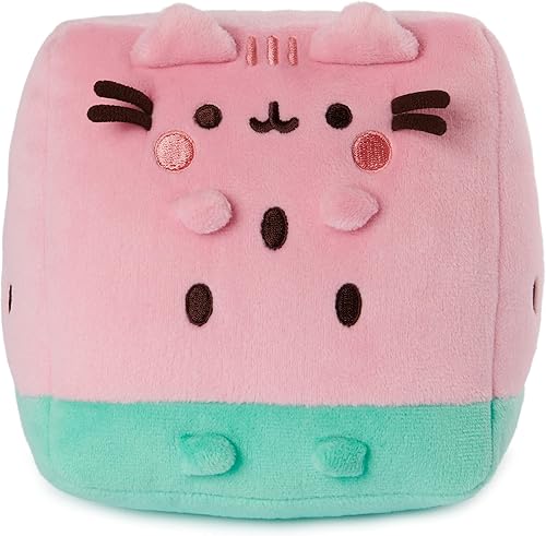 GUND Pusheen - Peluche de sandía para gatos de 8 años en adelante, rosaverde, 6 pulgadas