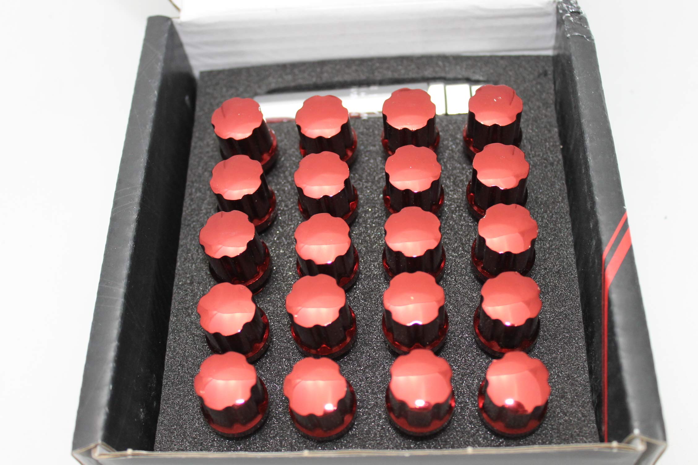 Japan Racing Radschrauben M14x1,25 Rot Radbolzen Satz 20x Kegelbund
