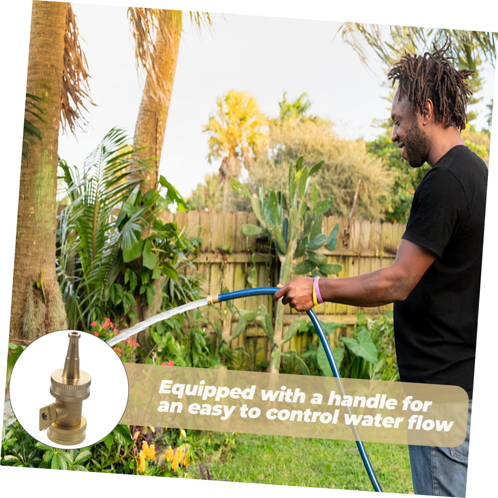 Abaodam 5 Sätze Messingdüse Jet Sprühgerät Gartenschlauch Ventil Wasserventile Gartenschlauchabschaltventil Sprinklerventile Gartendüse Ventile schließen Absperrventile Golden